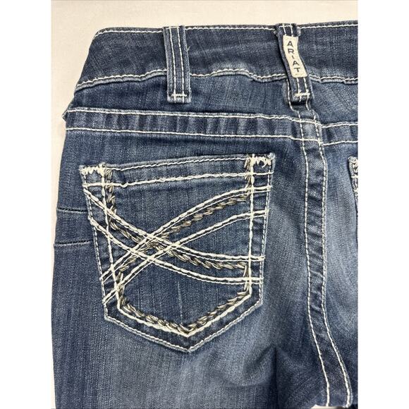 Ariat Jeans Womens 27L Blue REAL Denim Low Rise Boot Western Wear - Picture 16 of 16